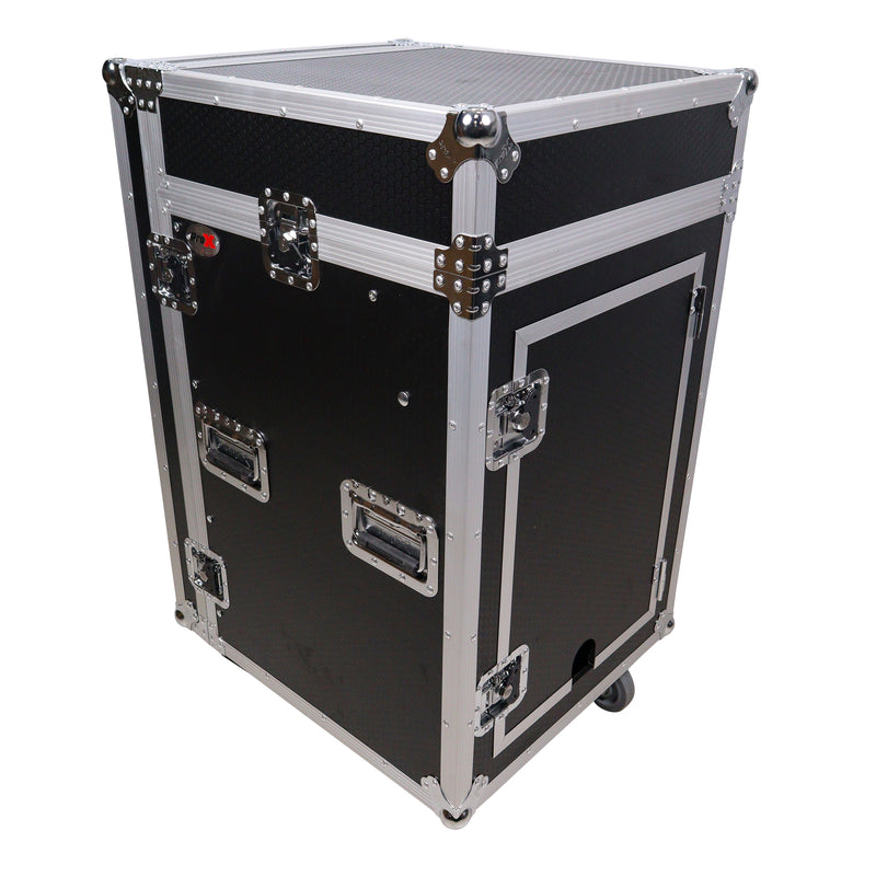 PRO-X- T-16MRLT MK2 - ProX T-16MRLT DJ Combo Flight Case w/ Laptop Shelf