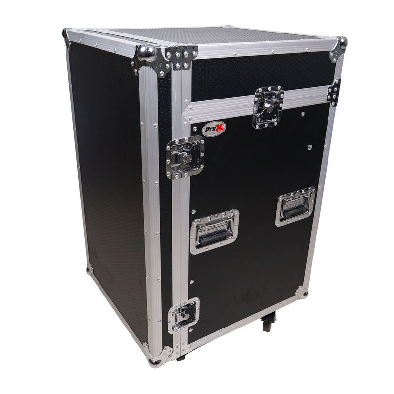 PRO-X- T-16MRLT MK2 - ProX T-16MRLT DJ Combo Flight Case w/ Laptop Shelf