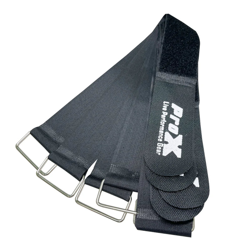 PRO-X- XC-T20X5 - ProX XC-T20X5 Pack of 5 Reusable 20" x 2" Cable Tie Strap with Velcro Hook and Adjustable Loop Fastener