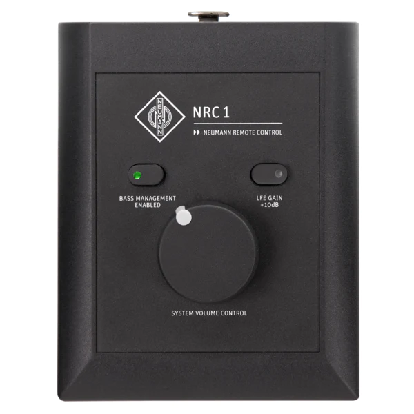 Neumann NRC 1 A simple hardware remote used to control the system volume, LFE gain, and bass management bypass. A standard CAT-5 (or better) network cable, available from third parties, is required, black