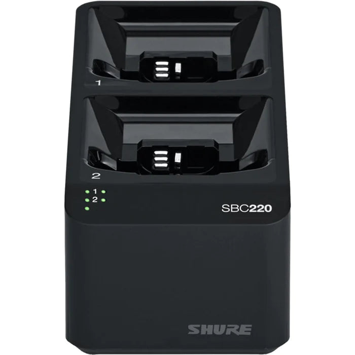 Shure SBC220-US Wireless Battery - Shure SBC220US Networked 2-Bay Battery Charger with Power Supply
