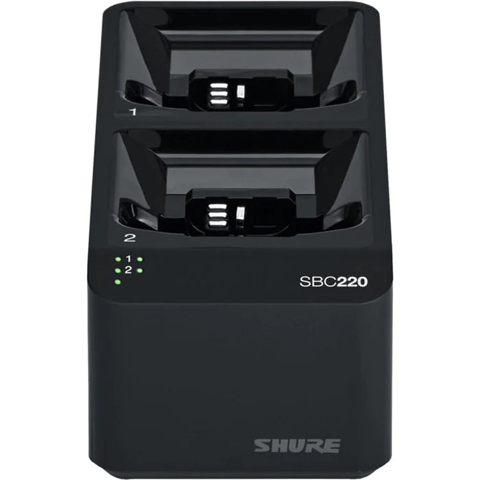 Shure SBC220 Wireless Battery - Shure SBC220 Networked 2-Bay Battery Charger without Power Supply