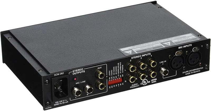 Shure SCM262 Mixer Professional - Shure SCM262 Stereo Microphone Mixer