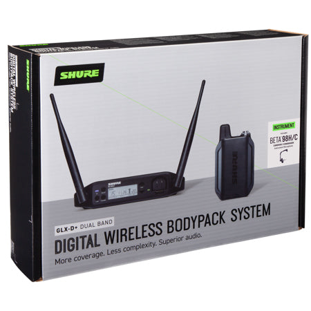 SHURE GLXD14+/B98 Z3 - Digital Wireless Presenter System with B98 instrument mic