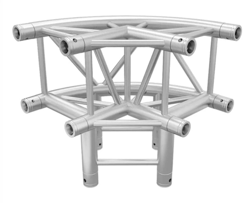 Global Truss F34-SQ-4126-CR-L90 GTR Square Truss - Global Truss F34-SQ-4126-CR-L90 - 3-Way 90 Degree Rounded Corner