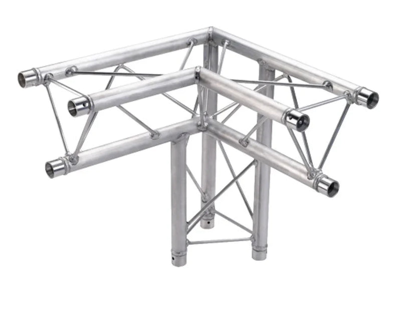 Global Truss F23-TR-96117-34 GTR Triangle Truss - Global Truss F23-TR-96117-34 - 3-Way 90° Apex Down - Left Corner for F23 Triangular Truss System (1.64')