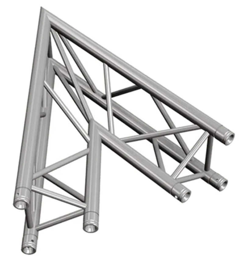 Global Truss F33-TR-4086O GTR Triangle Truss - Global Truss F33-TR-4086O - Two-Way 45° Apex Out Corner for F33 Triangular Truss System (3.28')