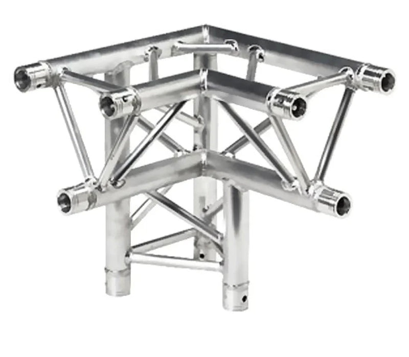 Global Truss F33-TR-4088UD GTR Triangle Truss - Global Truss F33-TR-4088UD - Two-Way 90° Apex Up/Down Corner for F33 Triangular Truss System (1.64')