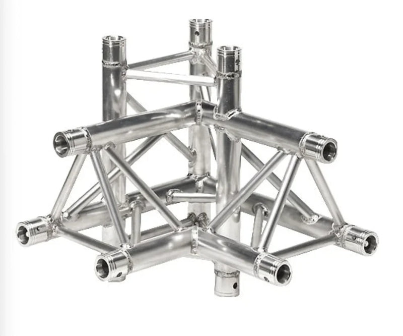 Global Truss F33-TR-4095U/L GTR Triangle Truss - Three-Way 90° Apex Up - Right Corner for F33 Triangular Truss System (1.64')