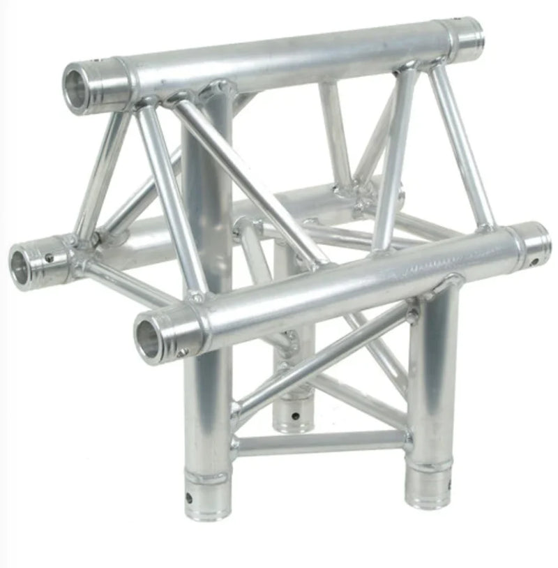 Global Truss F33-TR-4096V/U GTR Triangle Truss - 3-Way Triangular Vertical T-Junction Apex Up for F33 Triangle Truss