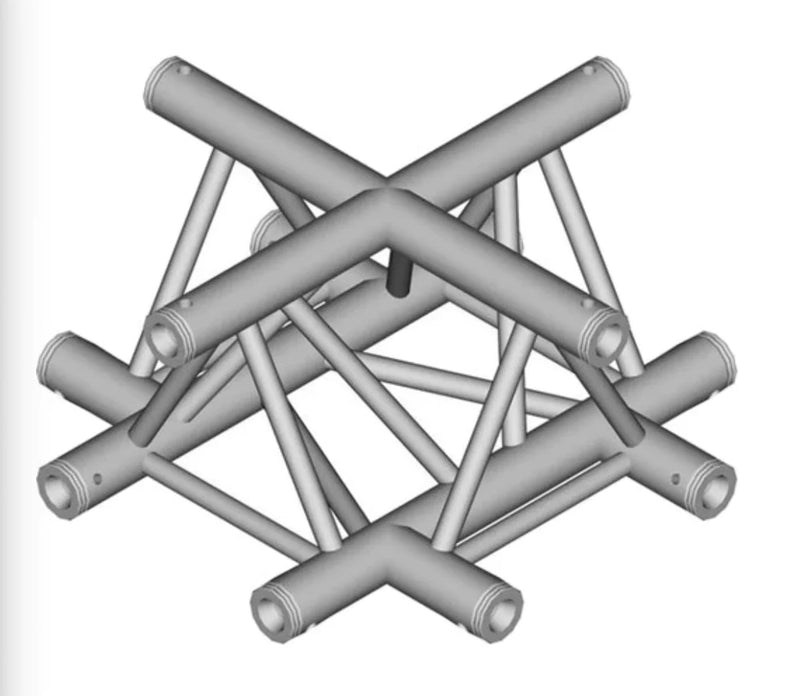 Global Truss F33-TR-4100UD GTR Triangle Truss - 4-Way Triangular Cross-Junction Apex Up/Down for F33 Triangle Truss