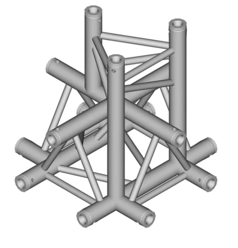 Global Truss F33-TR-4101D GTR Triangle Truss - 5-Way Triangular Cross-Junction Apex Down for F33 Triangle Truss