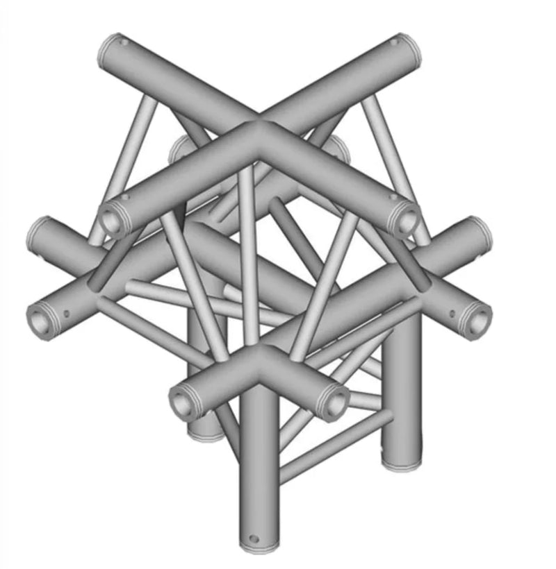 Global Truss F33-TR-4101U GTR Triangle Truss - 5-Way Triangular Cross-Junction Apex Up for F33 Triangle Truss