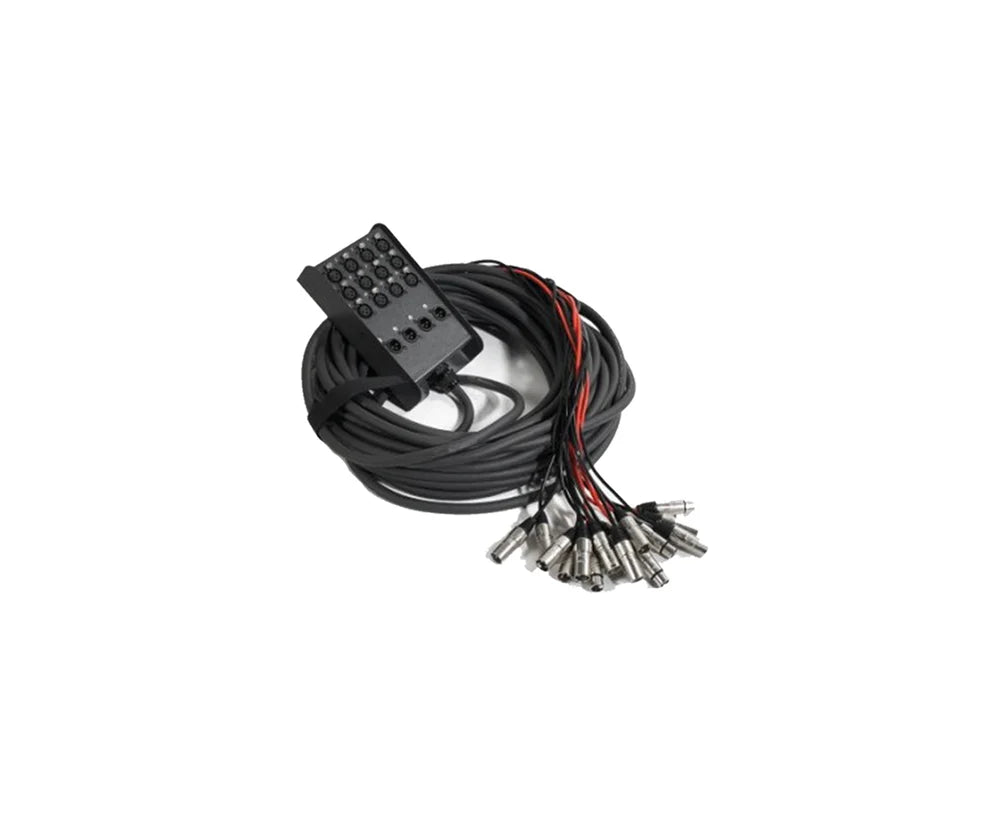 PRO-X- XC-SB124XLR25 - ProX XC-SB124XLR25 25 Ft. Stage Box Snake 12 XLR-F Input 4 XLR-M Return