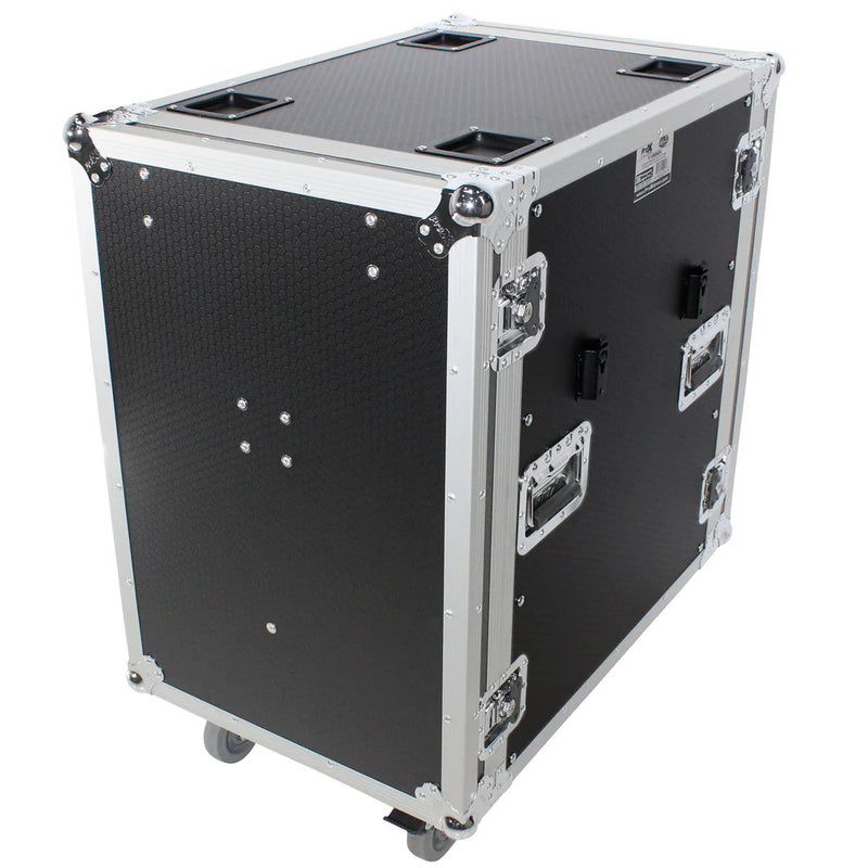 PROX-T-16RSS24WDST -ProX T-16RSS24WDST 16U Space Amp Rack Mount ATA Flight Case 2x Side Tables and Casters