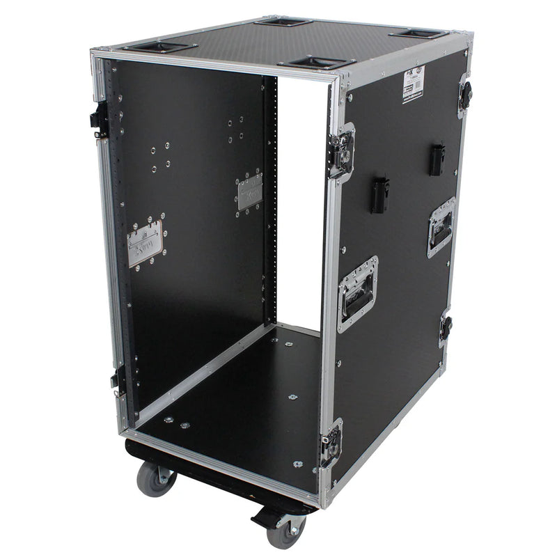 PROX-T-18RSS24WDST - ProX T-18RSS24WDST 18U Space Amp Rack Mount ATA Flight Case 24 Inch Depth w/Casters