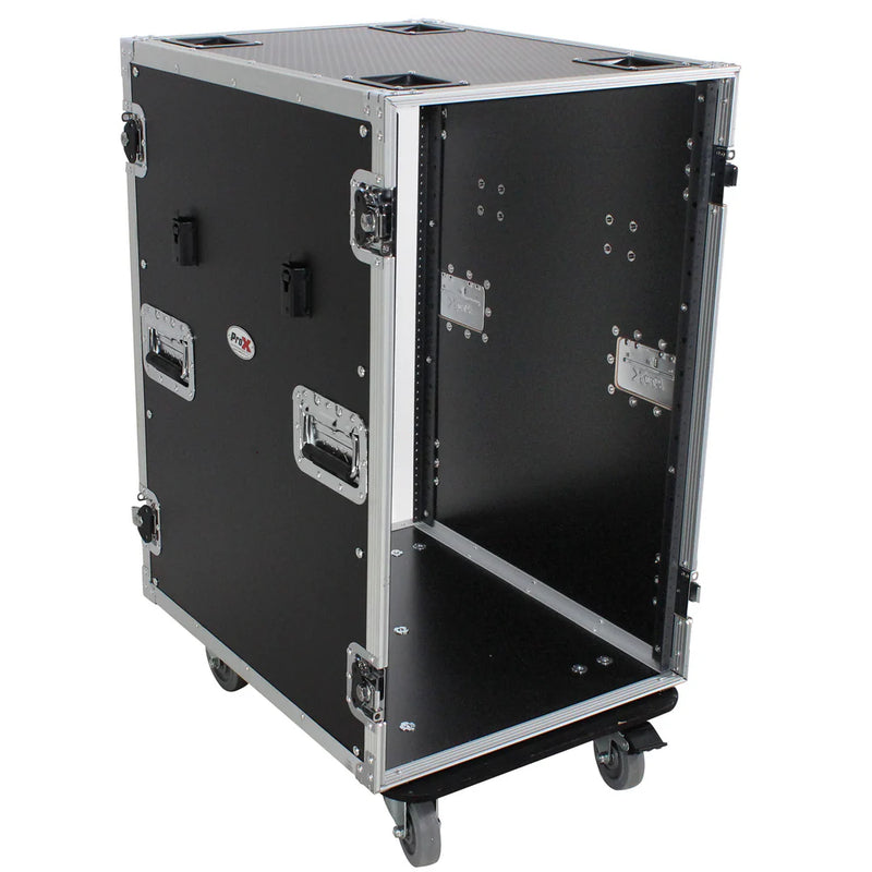 PRO-X- T-18RSS24WDST - ProX T-18RSS24WDST 18U Space Amp Rack Mount ATA Flight Case 24 Inch Depth w/Casters