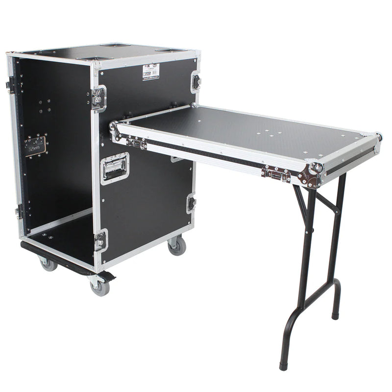 PROX-T-18RSS24WDST - ProX T-18RSS24WDST 18U Space Amp Rack Mount ATA Flight Case 24 Inch Depth w/Casters