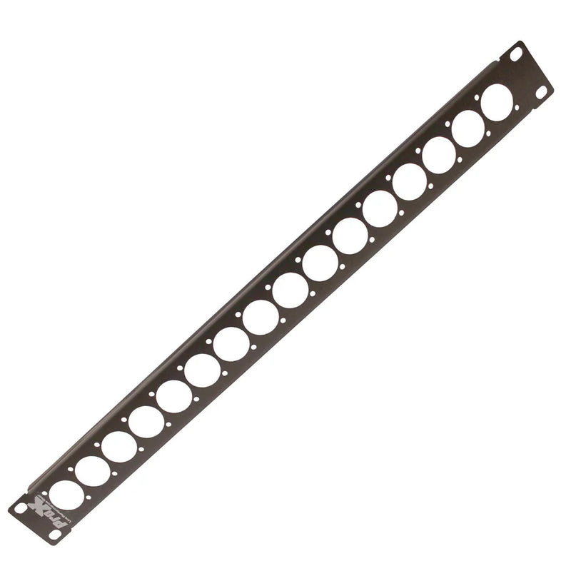 PRO-X- T-1U16XLR - ProX T-1U16XLR 1U Rack Panel Punched for 16 XLR, Speaker Twist Connector Or Power Connection Compatible Connectors