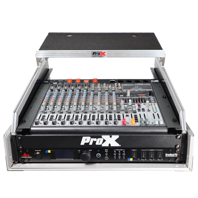 PRO-X- T-2MRSS13ULT MK2 - ProX T-2MRSS13ULT MK2 Mixer-DJ 2U Rack Combo Flight Case W-Laptop Shelf