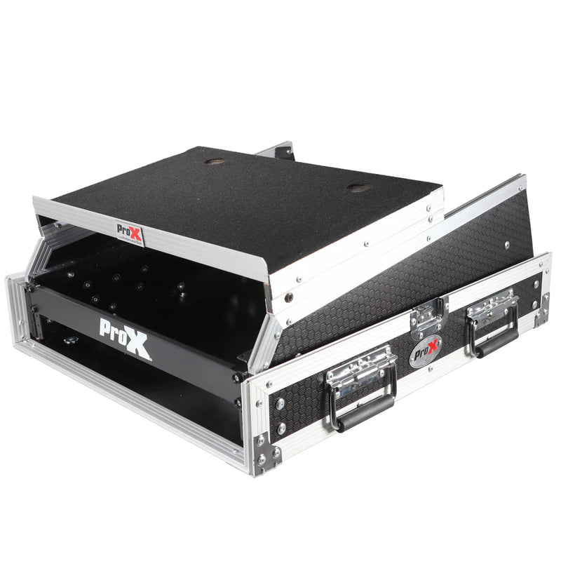 PRO-X- T-2MRSS13ULT MK2 - ProX T-2MRSS13ULT MK2 Mixer-DJ 2U Rack Combo Flight Case W-Laptop Shelf