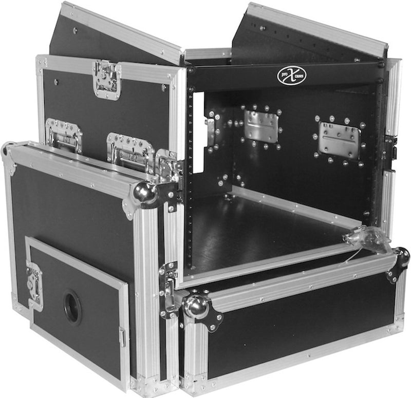 PRO-X- T-8MRLT MK2 - ProX T-8MRLT DJ Combo Flight Case W Laptop Shelf