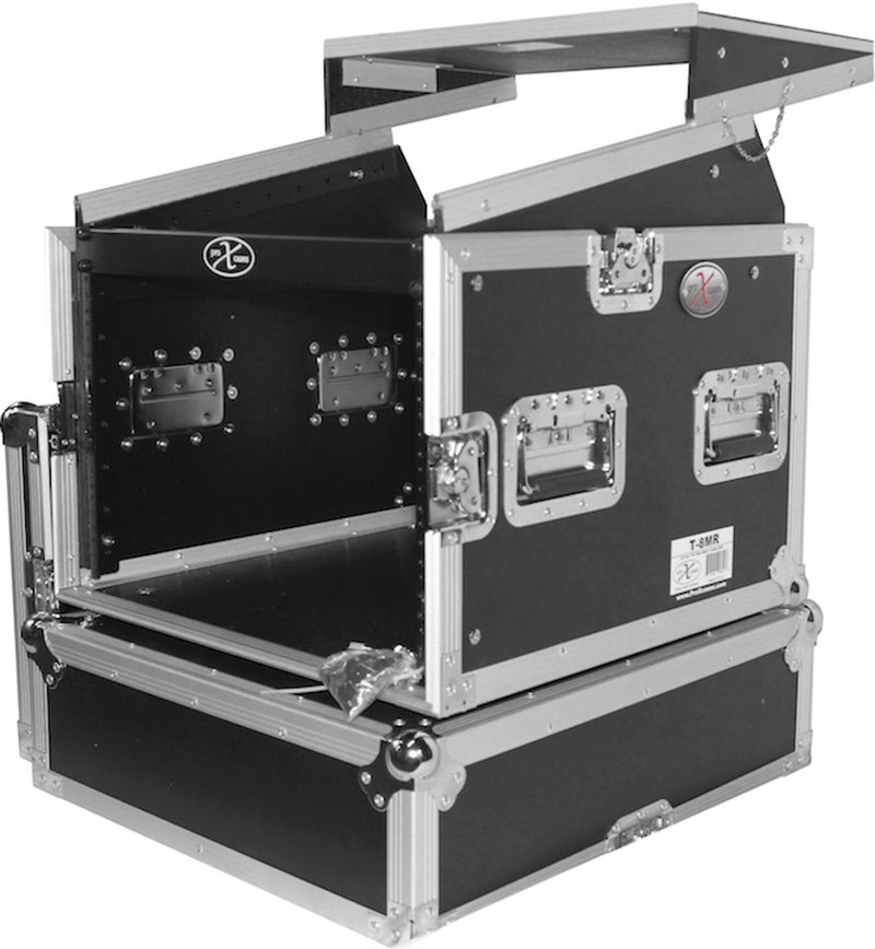 PRO-X- T-8MRLT MK2 - ProX T-8MRLT DJ Combo Flight Case W Laptop Shelf