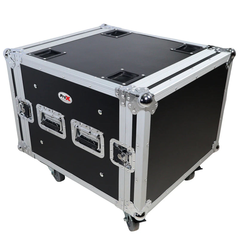 PRO-X- T-8RSP - ProX T-8RSP 8U Space Shockproof Amp Rack ATA Flight Case 20 In Depth