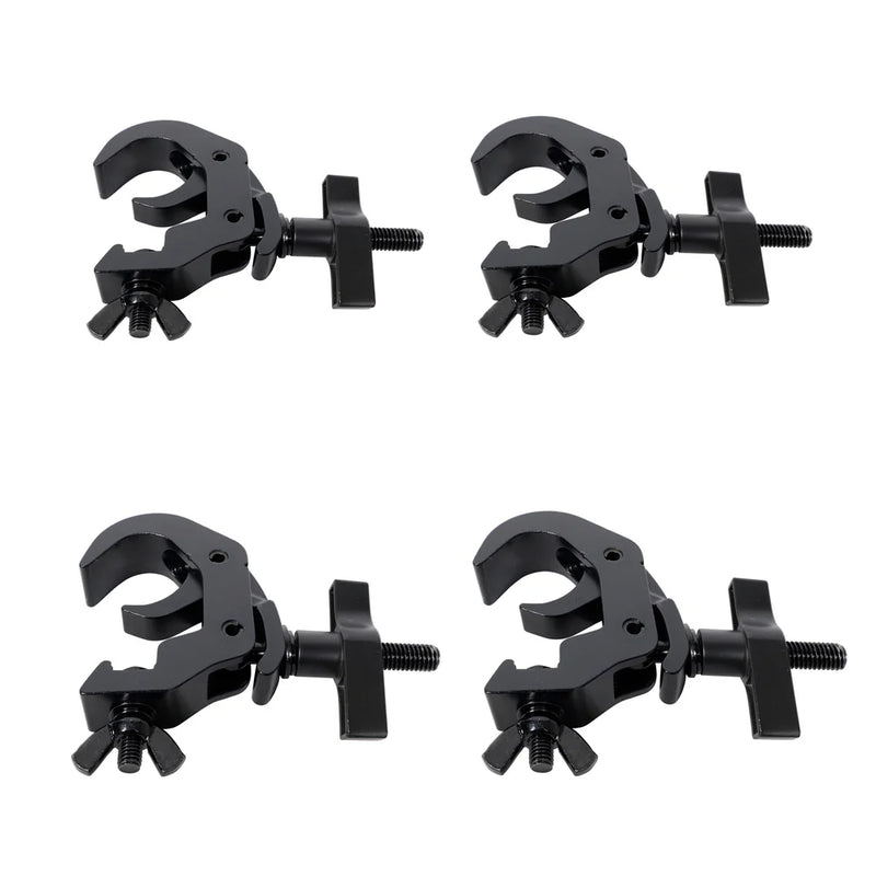 PRO-X- T-C12H-BLK X4 - ProX T-C12H-BLK X4 Set of 4 Aluminum Self-Locking M10 Clamp with Big Wing Knob for 2" Truss Tube Capacity 330 lbs. (Black)