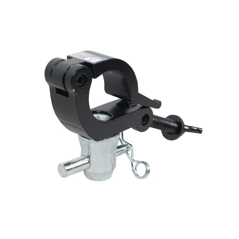 PRO-X- T-C15-BLK - ProX T-C15-BLK Side Entry Clamp w/ Reversed Elbow & Half Coupler For 2" (50mm) Tube Trussing (Black Finish)