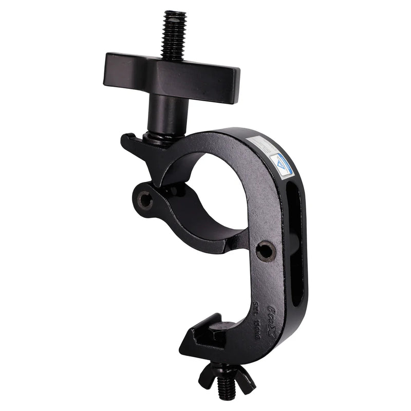 PRO-X- T-C5H-BLK - ProX T-C5H-BLK Heavy Duty Hook Trigger-Style Aluminum Clamp W/Big Wing (Black)