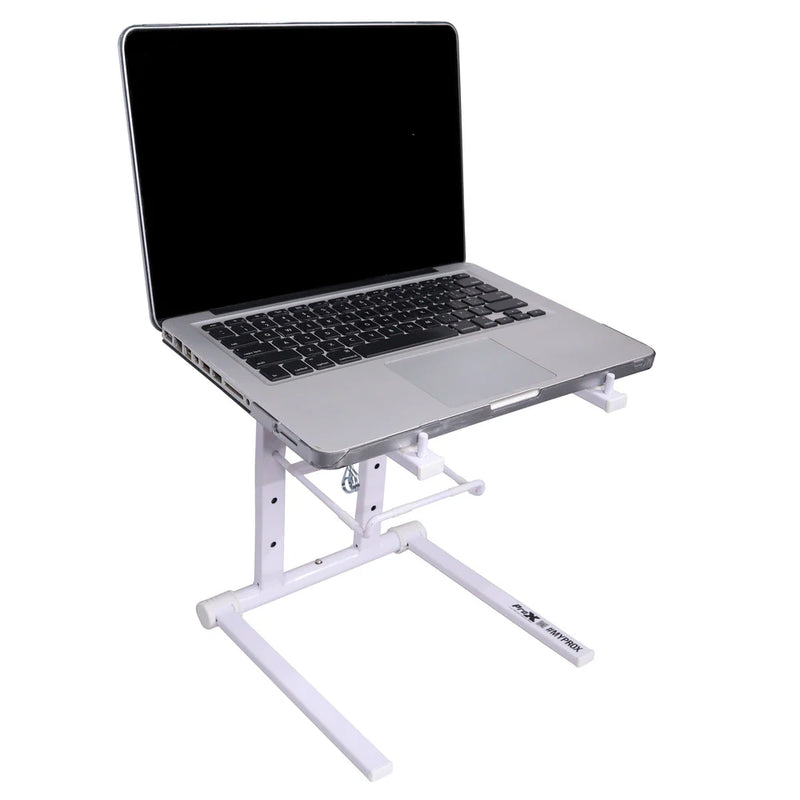 PRO-X- T-LPS600WH - ProX T-LPS600WHITE XO DJ Foldable Laptop Stand with Carrying Bag (White)