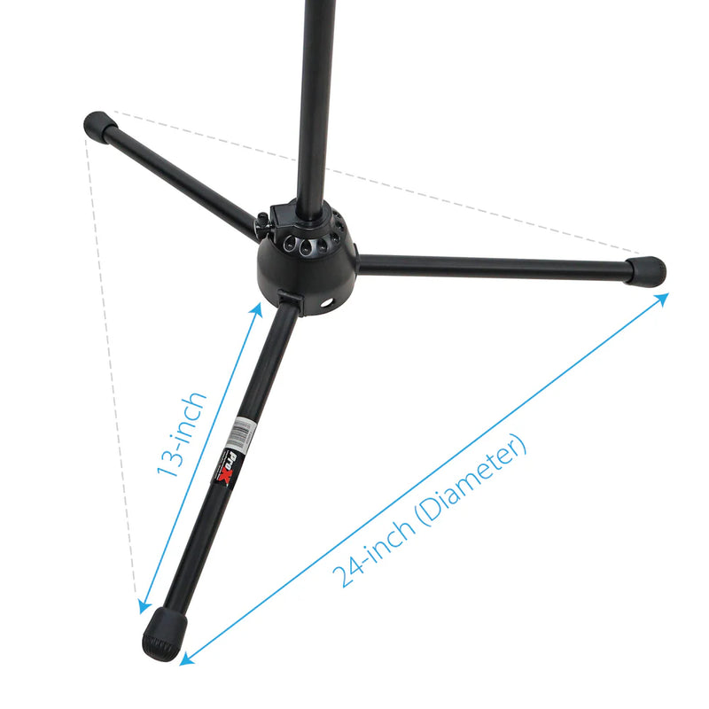 PROX-T-MIC09 - ProX T-MIC09 6 Ft Pro Tripod Microphone Concert Musician DJ Stand With Boom and Mic Clip