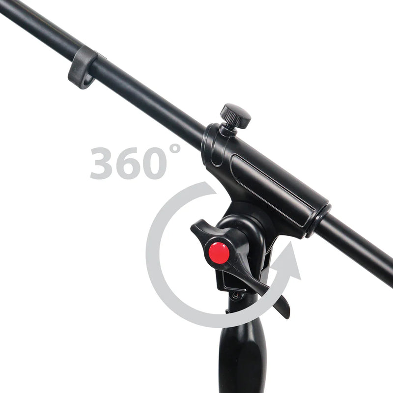 PROX-T-MIC09 - ProX T-MIC09 6 Ft Pro Tripod Microphone Concert Musician DJ Stand With Boom and Mic Clip