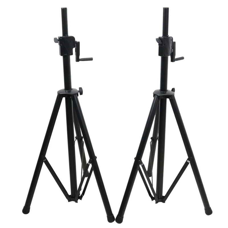 PRO-X- T-SS21CX2 PKG - ProX T-SS21CX2 PKG 6' Ft Twin Pack Professional Telescoping Crank Up Speaker Stand Set with Carrying Bag (Black)