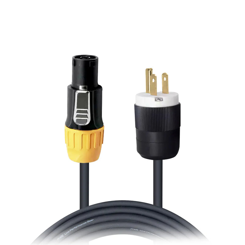 PRO-X- XC-TR1FE12-10 - ProX XC-TR1FE12-10 12AWG 120VAC Male Edison NEMA 5-15P to Male Cable for Power Connection - 10'