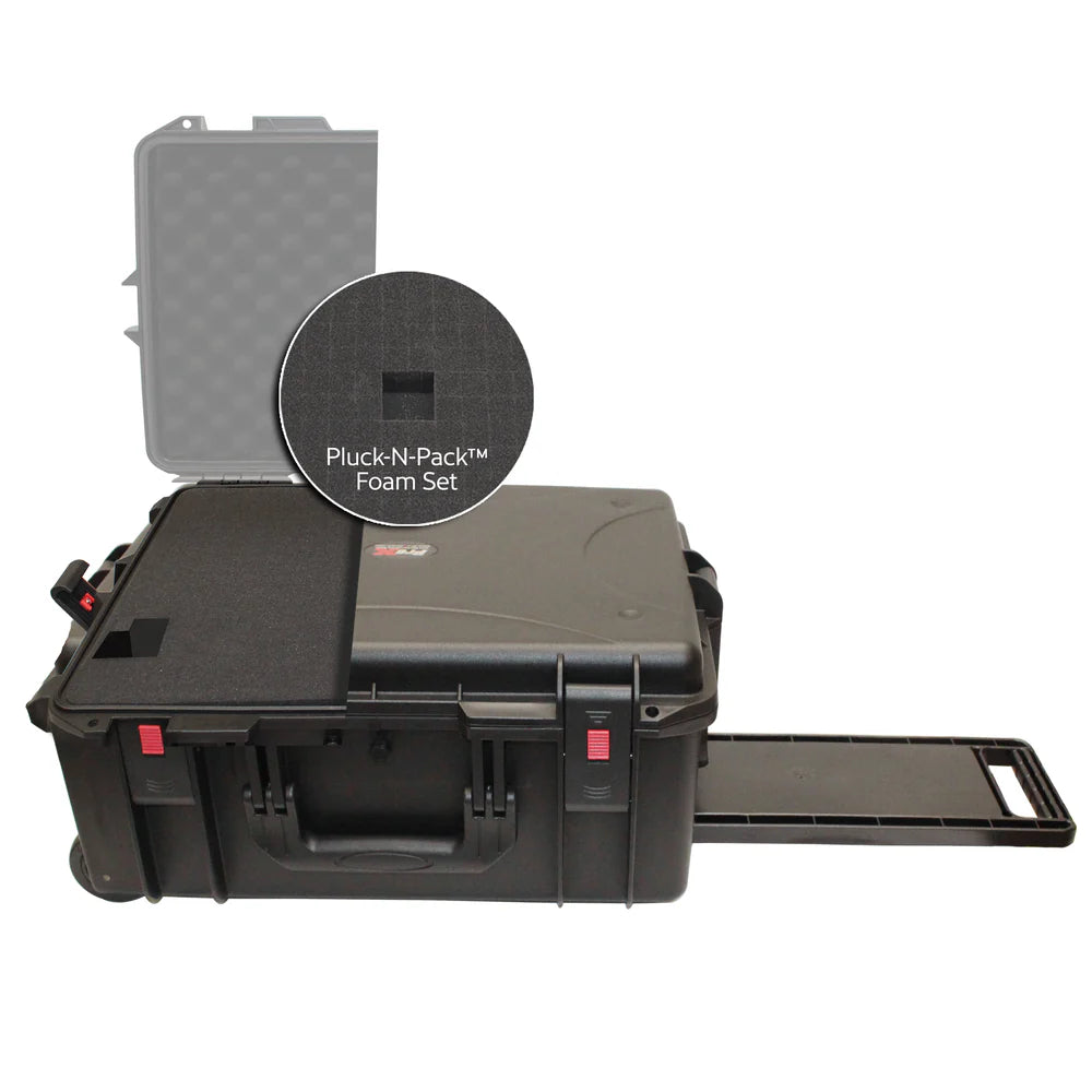 PRO-X- XM-1102HW - ProX VAULTX XM-1102HW Medium Universal Watertight Case W-Extendable Handle, Wheels and Pluck-N-Pak Foam