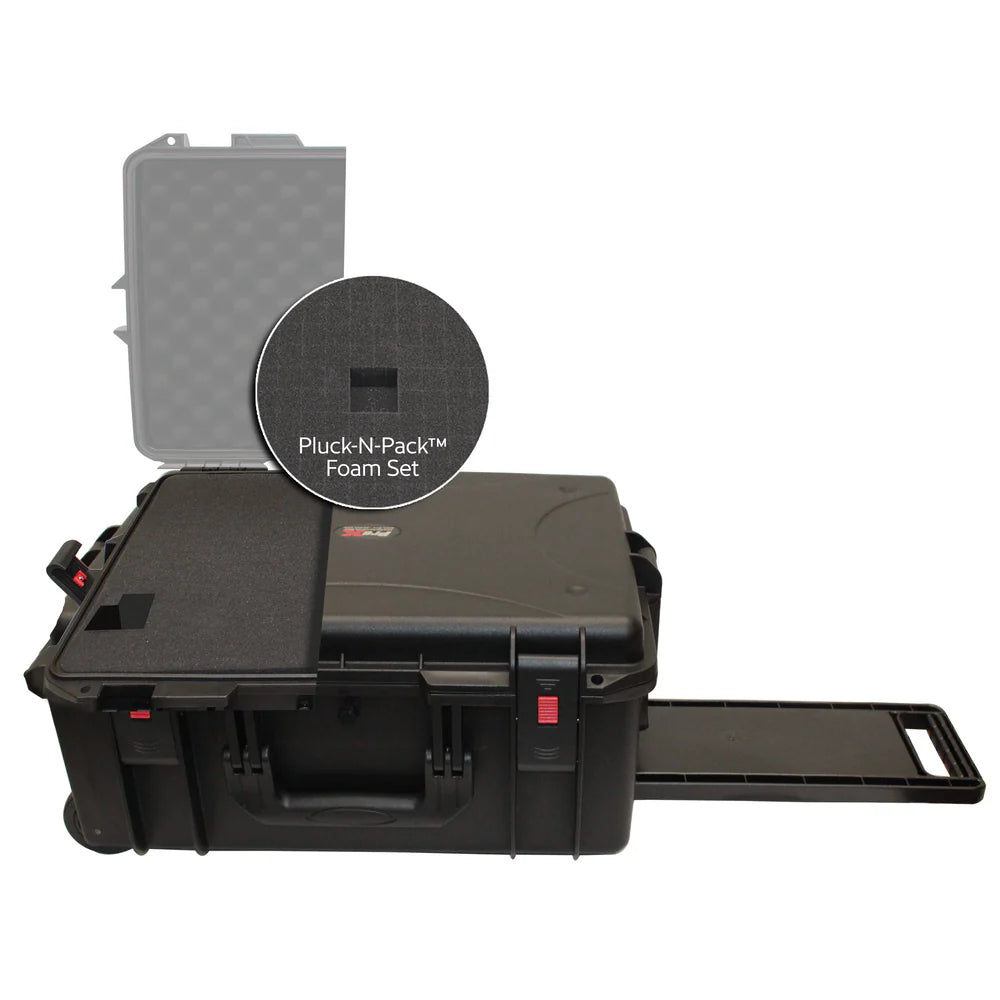 PRO-X- XM-1101HW - ProX VAULTX XM-1101HW Large Watertight Case W-Extendable Handle, Wheels and Pluck-N-Pak Foam