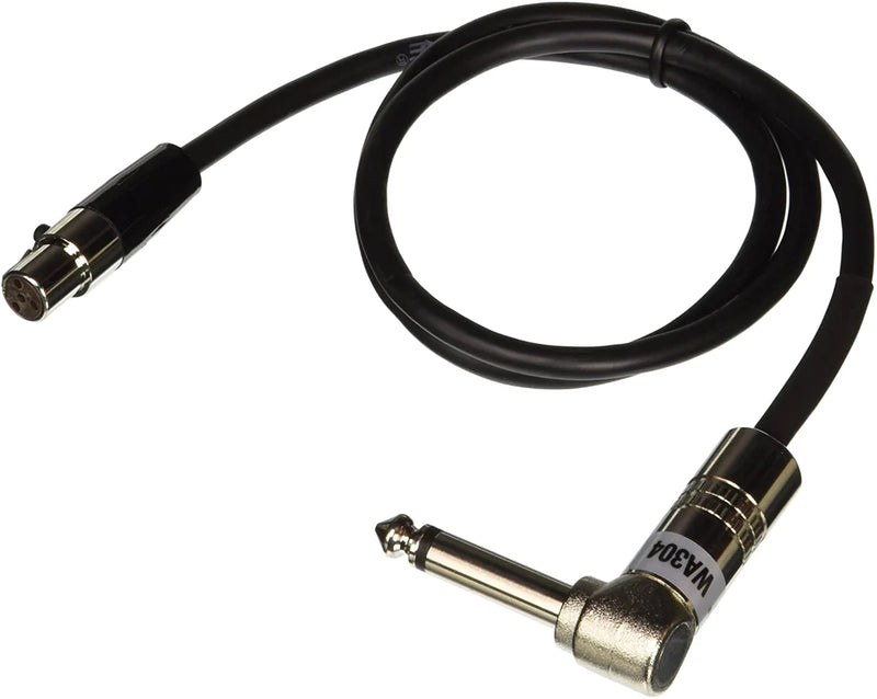 Shure WA304 Cable Shure - Shure WA304 Right-Angle Instrument Cable 1/4" plug and 4-pin mini connector (TA4F)