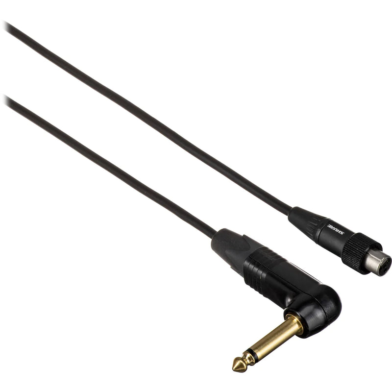 Shure WA307 Cable Shure - Shure WA307 Right-Angle 1/4" Instrument to TA4F Cable for Shure Transmitters (3')
