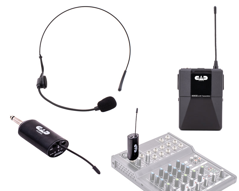 CAD WX55 Digital Wireless Microphone System with Bodypack and Headset (500 to 599 MHz)