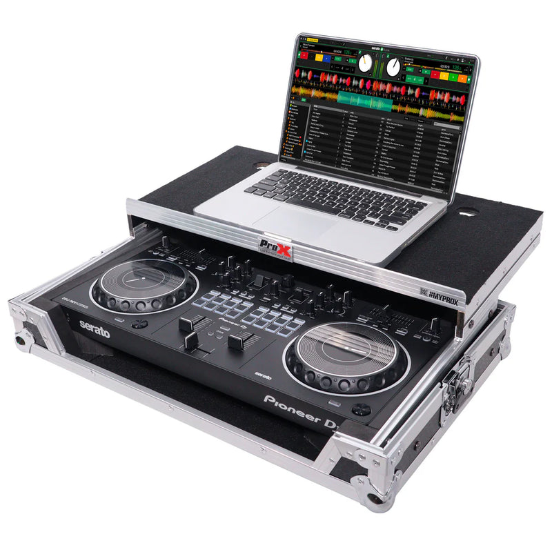 PRO-X- X-DDJREV1 LT - ProX X-DDJREV1LT ATA Flight Case For Pioneer DDJ-REV1 DJ Controller w/Laptop Shelf