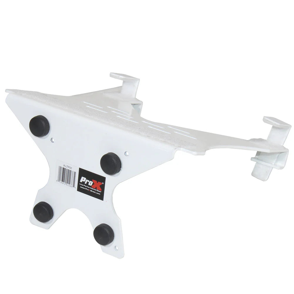 PRO-X- X-LTF01 WHITE - ProX X-LTF01WH Laptop Shelf Monitor VESA Arm bracket Mount fits on Speaker Stand (White)