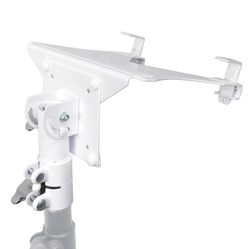 PRO-X- X-LTF01 WHITE - ProX X-LTF01WH Laptop Shelf Monitor VESA Arm bracket Mount fits on Speaker Stand (White)