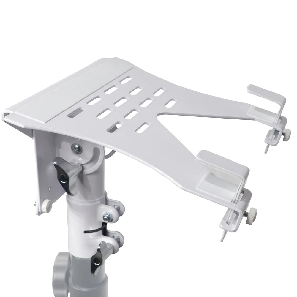 PRO-X- X-LTF01 WHITE - ProX X-LTF01WH Laptop Shelf Monitor VESA Arm bracket Mount fits on Speaker Stand (White)