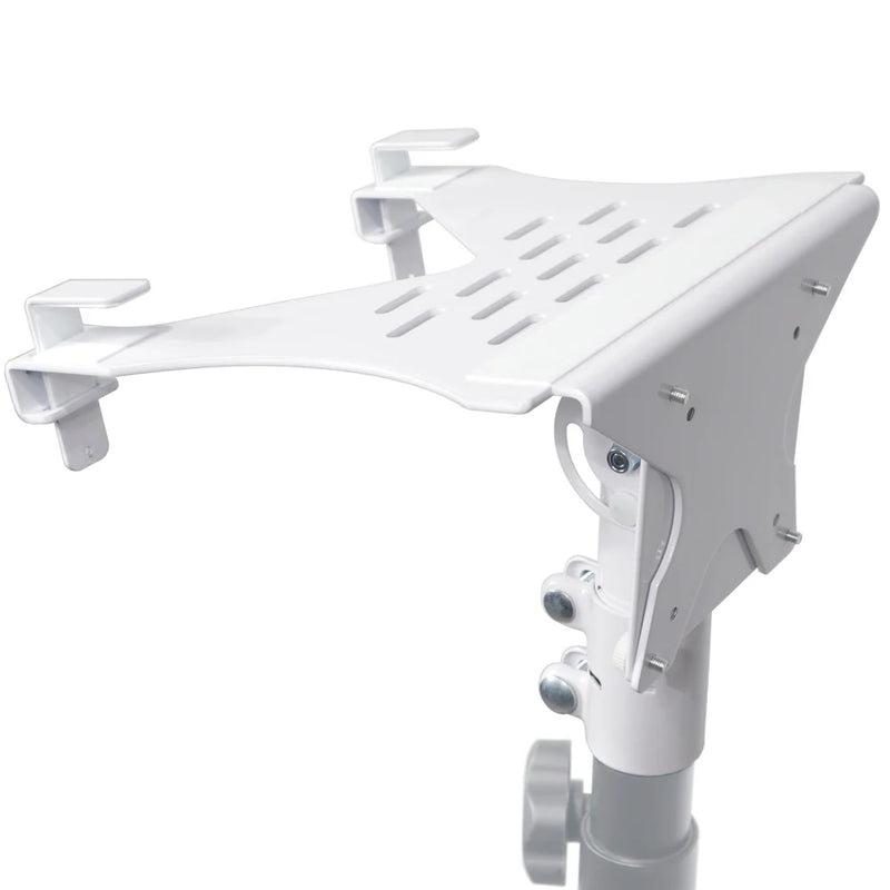 PRO-X- X-LTF01 WHITE - ProX X-LTF01WH Laptop Shelf Monitor VESA Arm bracket Mount fits on Speaker Stand (White)