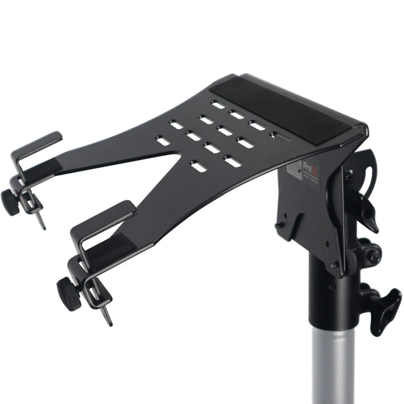 PRO-X- X-LTF01 BLACK - ProX X-LTF01WH Laptop Shelf Monitor VESA Arm bracket Mount fits on Speaker Stand (Black)