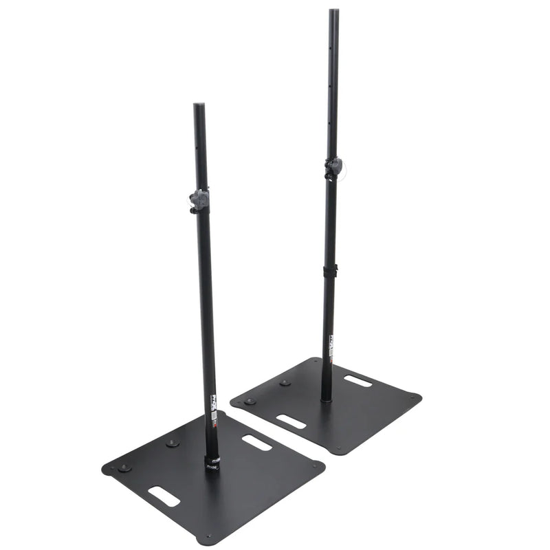 PROX-X- POLARIS WH X2 - ProX X-POLARISBLX2 POLARIS™ Portable Speaker and Lighting Dual Stand Kit w/Base Plate, Adjustable Pole, and Carry Bags (Black Finish)