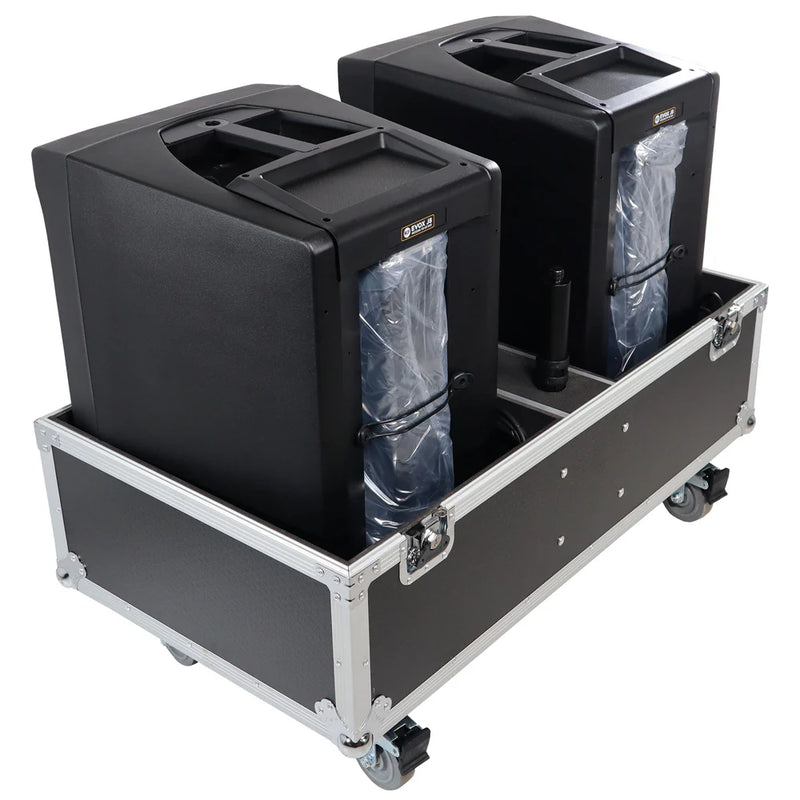 PRO-X- X-RCF EVOX8J8X2W - ProX X-RCF-EVOX8J8X2W ATA Style Flight-Road Case For RCF EVOX 8 J8 JMIX8 Speaker Array System Fits Two Speakers and Subs