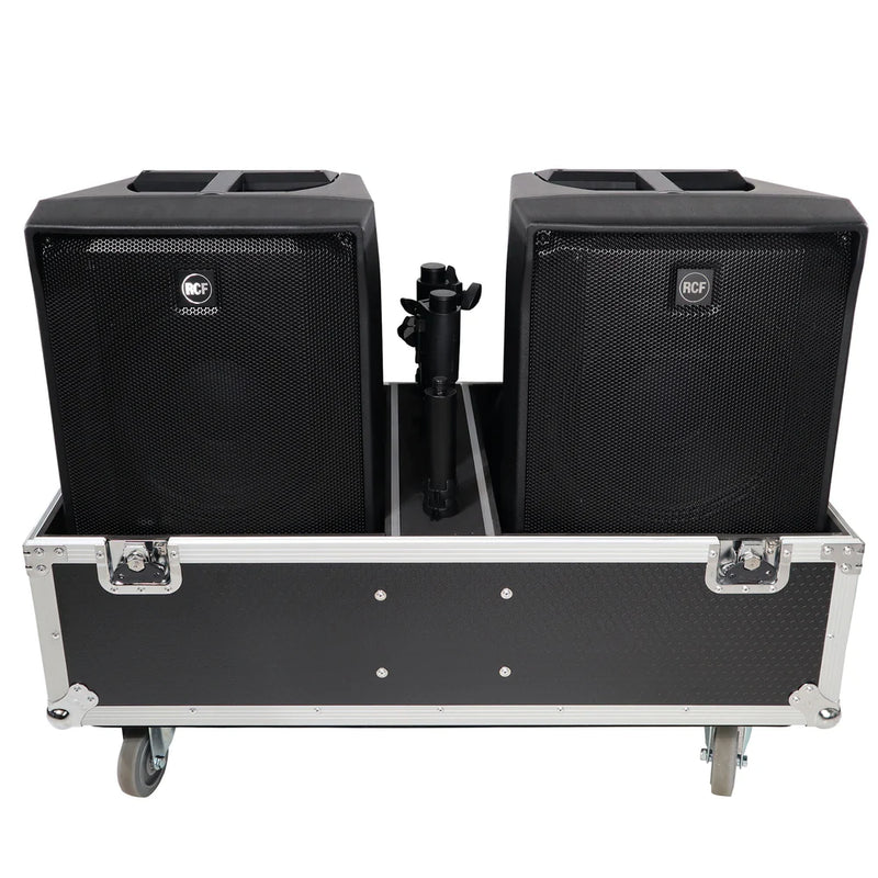 PRO-X- X-RCF EVOX8J8X2W - ProX X-RCF-EVOX8J8X2W ATA Style Flight-Road Case For RCF EVOX 8 J8 JMIX8 Speaker Array System Fits Two Speakers and Subs